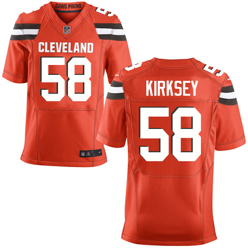 Men's Elite Chris Kirksey Nike Jersey Orange Alternate - #58 NFL Cleveland Browns